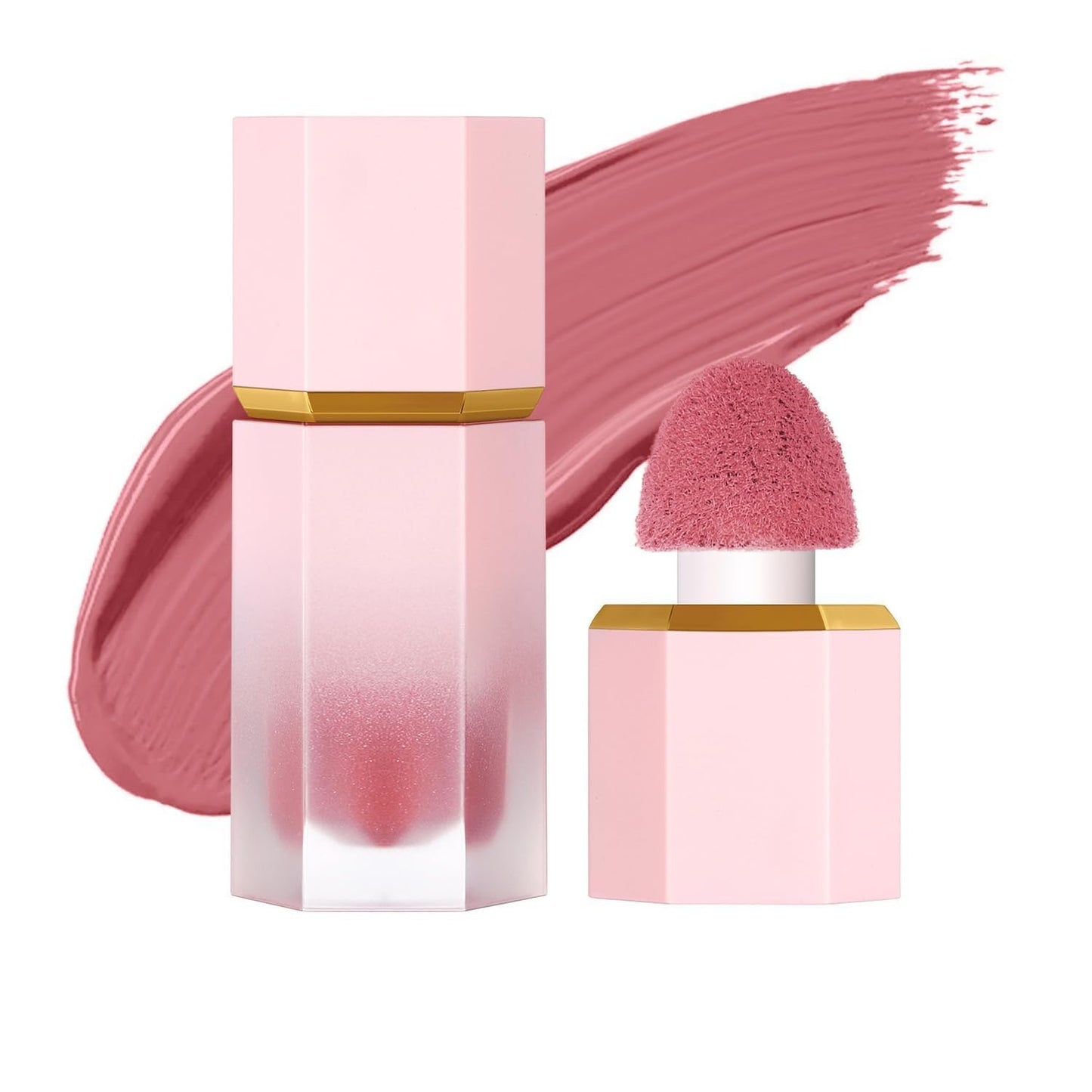 URQT Highly Pigmented Liquid Contour - Built-in Sponge Tip Sculpted Complexion Wand With Long Lasting Natural Buildable Highlighters and Bronzer (Contour+Blush+Highlighter)