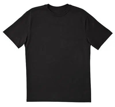 Men's Cotton Jersey Plain T-Shirt - 1 Pc, Round Neck - Black