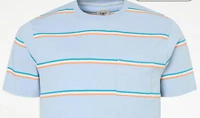 Men's Cotton Striped Round Neck T-Shirt