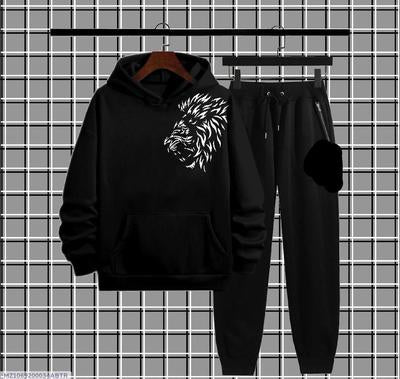 Men's Fleece Printed Hoodie