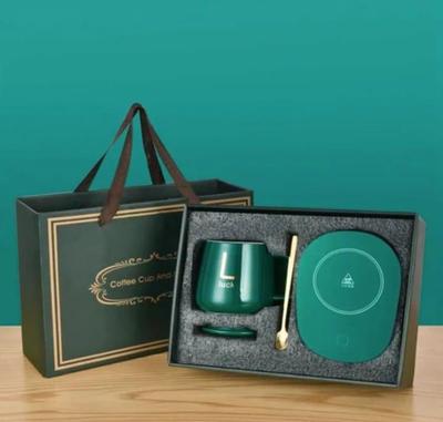 Elegant Ceramic Mug Set With Intelligent Heating And Spoon