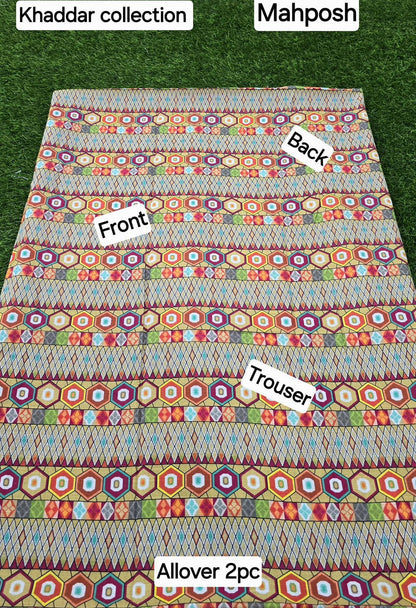 women 2pcs khaddar dress