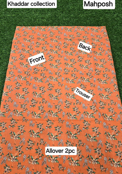 women 2pcs khaddar dress