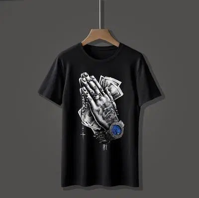 Men's Graphic Sublimation Jersey T-Shirt - 1 Pc Round Neck in Black