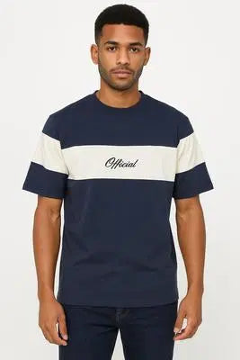 Men's Cotton Plain Navy Blue T-Shirt